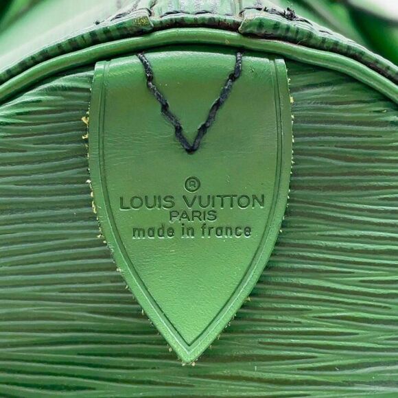 LOUIS VUITTON Green Epi Leather KeepAll Boston Travel Duffle Bag VI881 LV55 - Picture 11 of 15